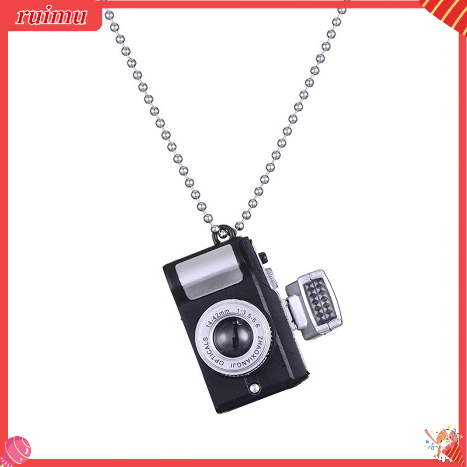 Ruimu Chuỗi Vòng Cổ ngọt ngào cá tính Và Mát Mẻ Món Quà Sinh Nhật phong cách hip hop máy ảnh thời trang mặt dây chuyền phụ kiện trang sức vòng cổ dây đeo ôm sát cổ Bóng