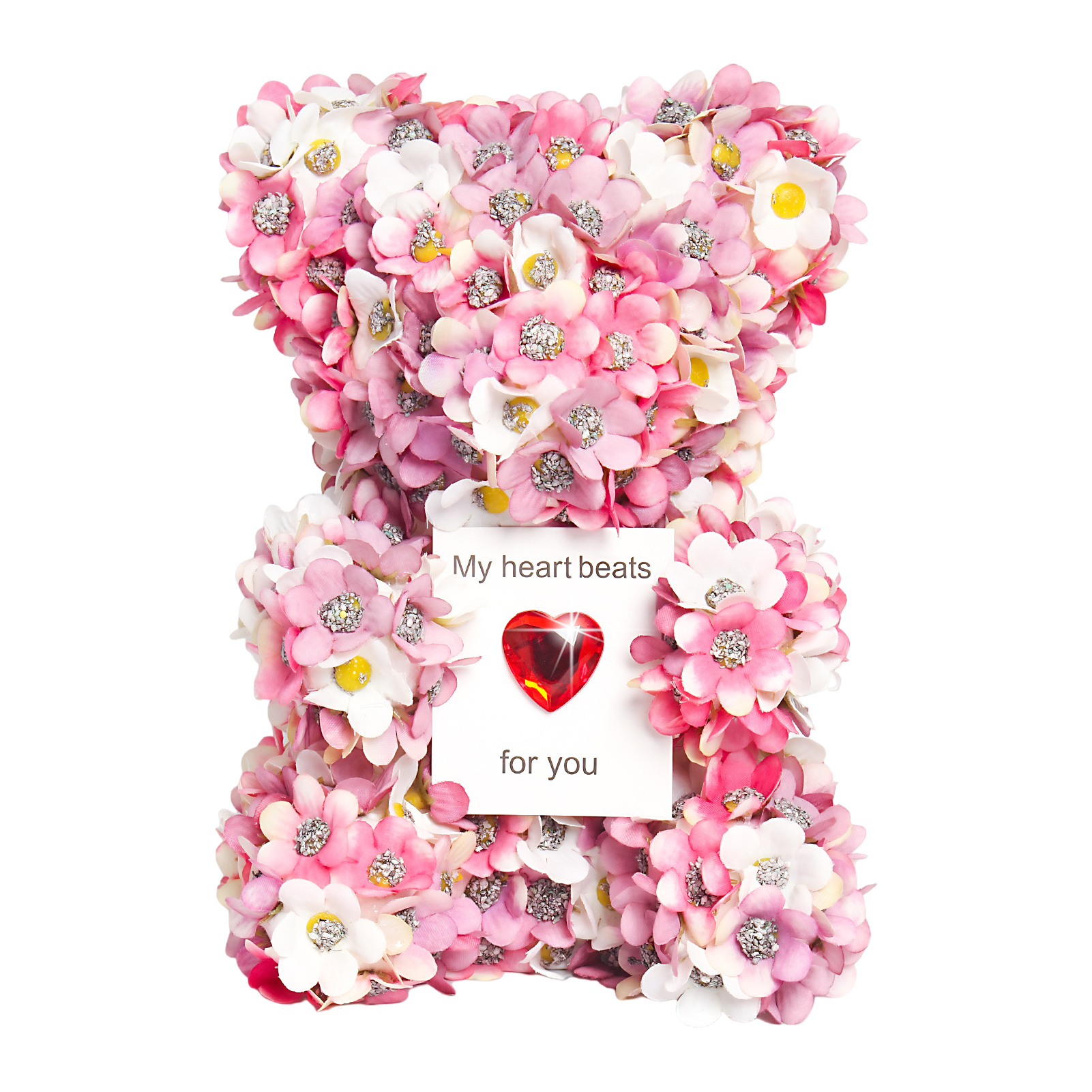 BOCO Anniversary Rose Bear Valentine Day Rose Bear Romantic Pink Rose Bear Gift for Her Perfect Valentine's Day Anniversary Birthday Present in Asia - ยี่ห้อ OEM ราคา 489 บาท*ส่งฟรี