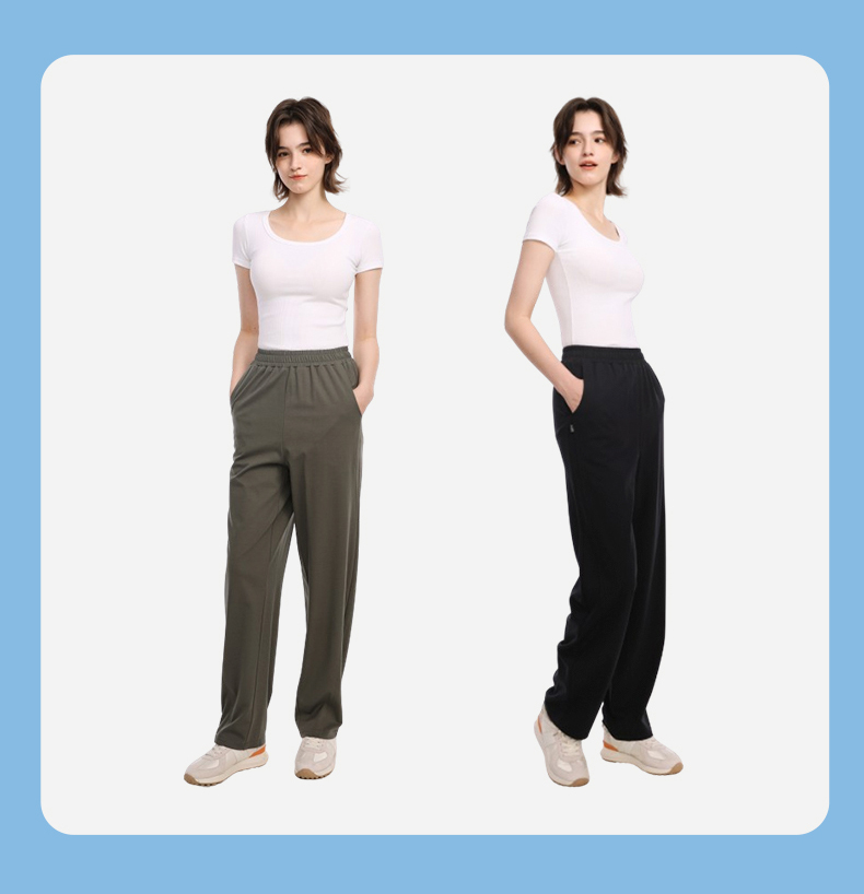 OhSunny Women's Sweat Pants Sunscreen Loose Cooling Breathable Trousers Anti-UV UPF 50+ Slimming Thin Pants · v2