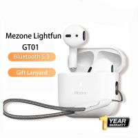 Mezone GT01 TWS wireless earphones Bluetooth 5.3 with Lanyard HIFI noise cancelling earphones 6-8 hours playback time Mini earphones Dual system gaming earphones with microphone