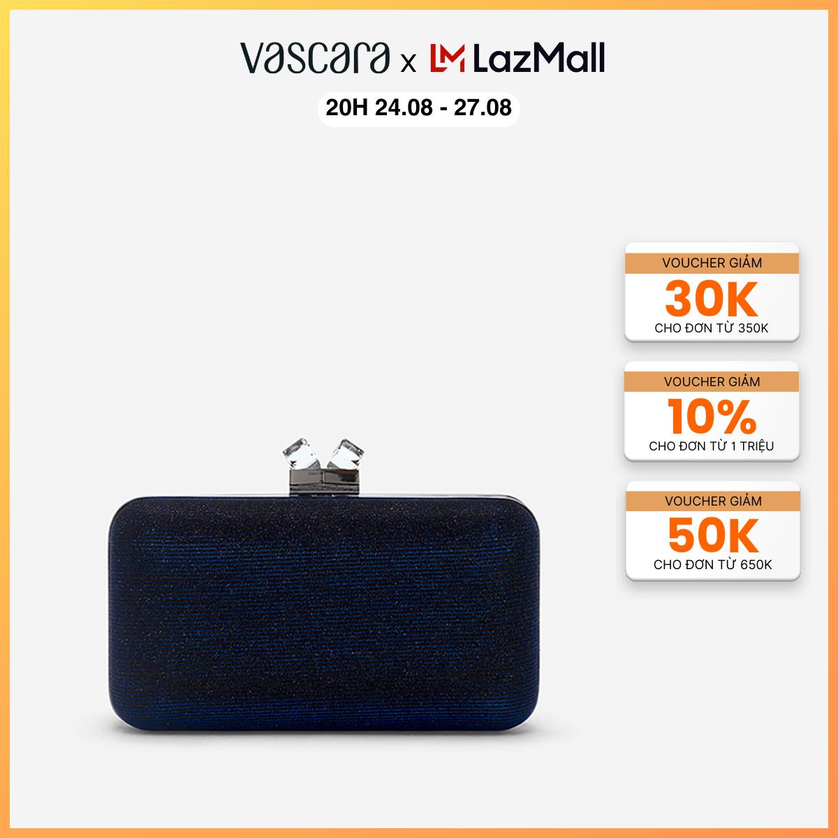 Vascara clutch dự tiệc khóa crystal - clu 0111