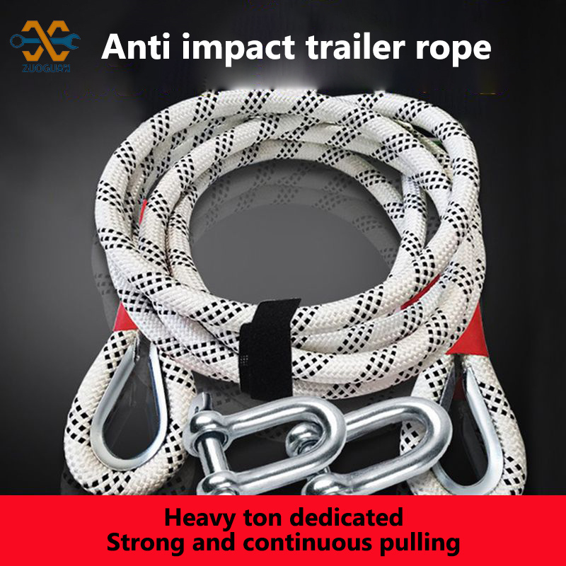 Zuoguan rơ moóc xe hơi dây thừng, Off-Road đặc biệt dày dây thừng kéo, 20 tấn chống tác động phá vỡ dây kéo, Cứu Hộ Khẩn cấp dây thừng cho xe ô tô nhỏ