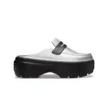 Giày Thời Trang Unisex Crocs Stomp Metallic Loafer - Silver - 210363-01V