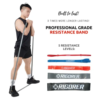 SG {Ready Stock} Rigorer Resistance Band [RB424] - Fitness Exercise Workout Equipment Home Stretch Calisthenics Elastic Yoga Accessories Loop Rubber Assist Finesse