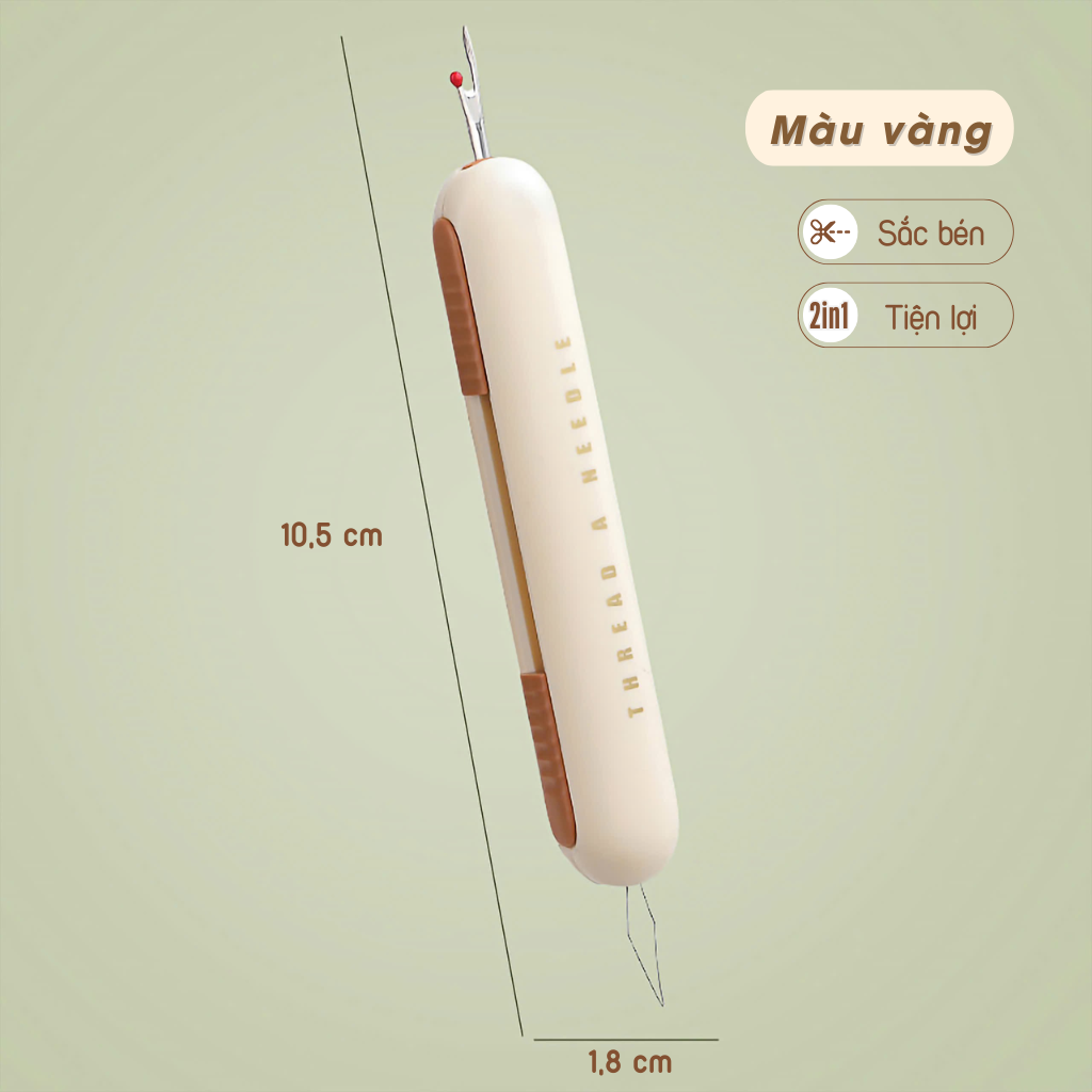 Dụng cụ xỏ kim và tháo đường may đa năng hai trong một dùng để xỏ chỉ may gia dụng