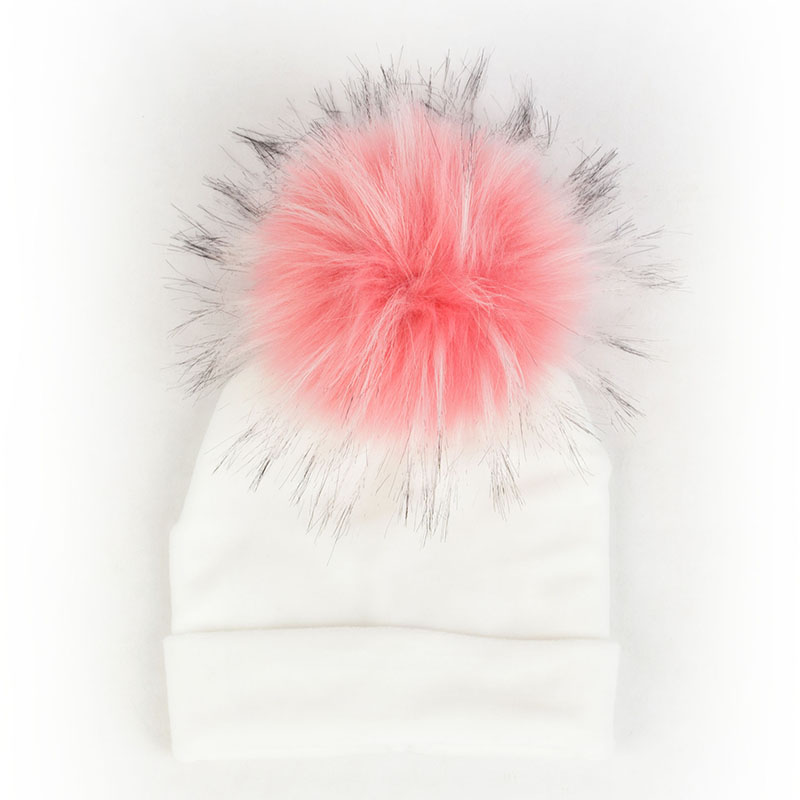 Nbhgy geebro mùa đông warme chế độ niedlichen bé mädchen jungen Samt Beanie hüte Ins solide Weichen diken flanell Babys Kinder giả pelz Pom Pom Túp lều mkjiu