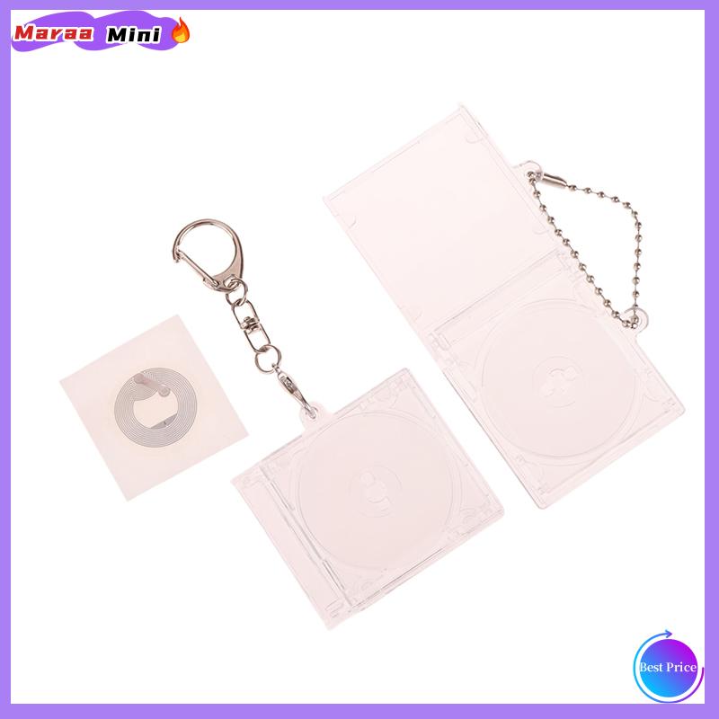 Maraa 1 pcs Trống Album Mini CD trường hợp móc chìa khóa cho tự làm ba lô treo trang trí Keychain Mặt dây chuyền