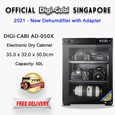 Official Digi Cabi Singapore AD-050X 50L Electronic Dry Cabinet 5 Years Warranty