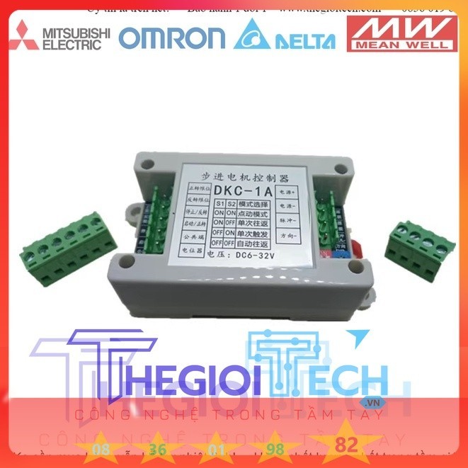 DKC-1A KW, Bộ phát xung Tạo Xung Điều Chỉnh Tốc Độ,Điều Khiển Động Cơ Servo,Step Motor Bước chạy dừng theo cảm biến, Gắn biến trở chỉnh tốc độ, Terminal tháo lắp được