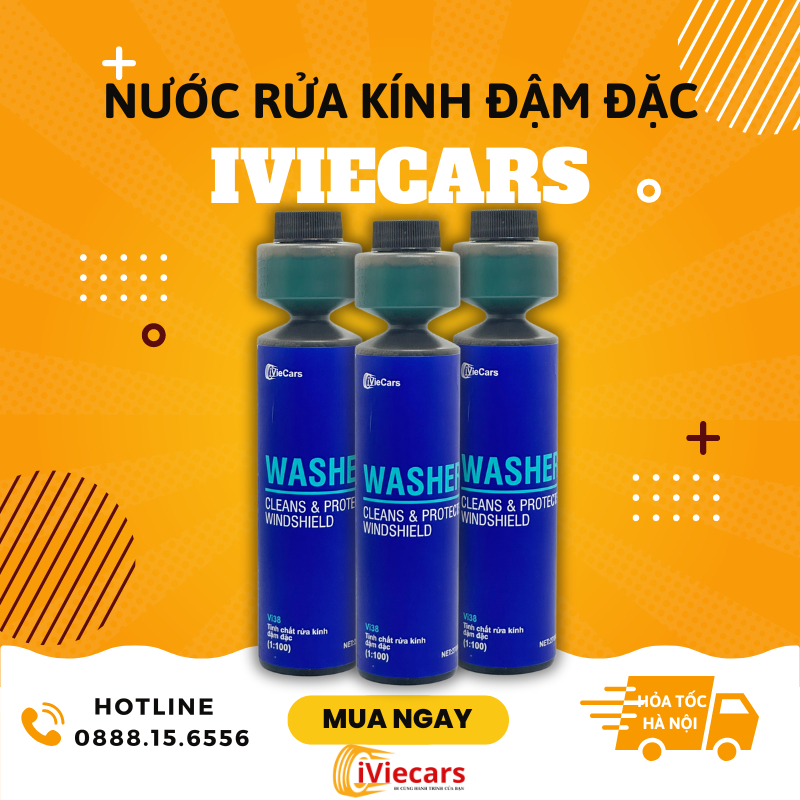 Nước rửa kính đậm đặc washer 1:100 concentrate - dung dịch rửa kính 270ml công nghệ usa