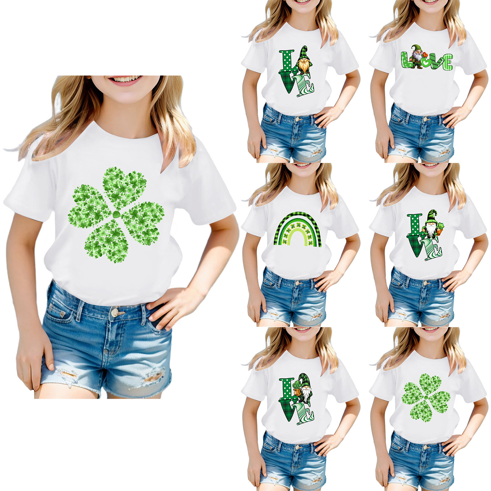 Trẻ mới biết đi bé gái bé trai Irish Lễ Hội Mùa Hè In tay ngắn T Áo Sơ Mi Tops Cho quần áo trẻ em Mềm Cô Gái Tops áo thời trang Cho Toddler Cô Gái