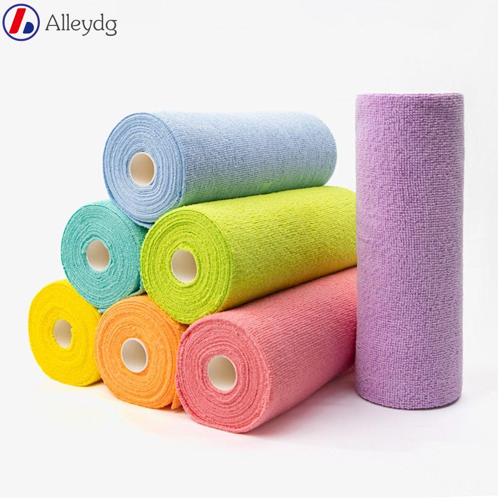 ALLEYDG 20PCS/Roll Tái sử dụng Khăn vi sợi Thấm hút Thay thế Khăn lau bát đĩa nhà bếp  Bộ đồ ăn Khăn ăn Giẻ lau đĩa dầu chống dính