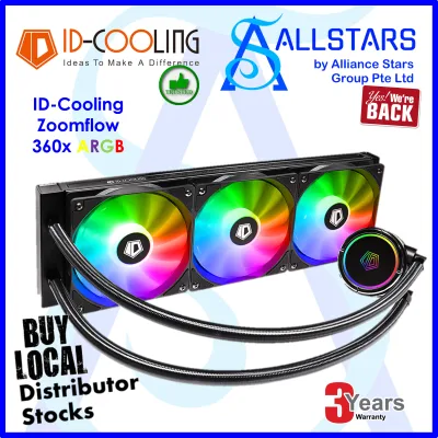 (ALLSTARS : We are Back / DIY CPU Cooler PROMO) ID-Cooling ZoomFlow 360X / ID Cooling ZoomFlow 360X / IDCooling ZoomFlow 360X Closed Loop Liquid Cooler / 3x120mm Fans (Warranty 3years with Local Distributor TechDynamic)