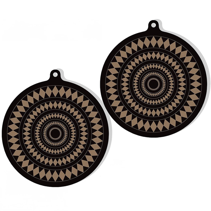 2 PCS Thermochromic Silicone Induction Cooktop Protector Mat - Non-Slip Induction Cooktop Mat for Induction Cookware