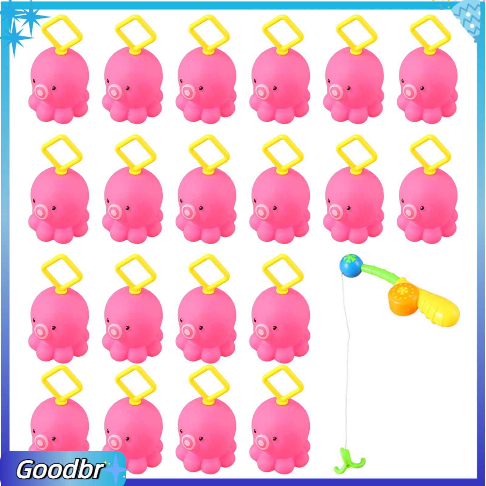 Goodbro Vịt Ao Bộ đồ câu cá vịt nổi Bộ đồ câu cá 20Pcs Vịt đồ chơi câu cá Cho Trẻ Em Vui Vẻ Nổi Trò Chơi Cho Bãi Biển Hồ Bơi Trong Nhà Ngoài Trời Quà Tặng trẻ em