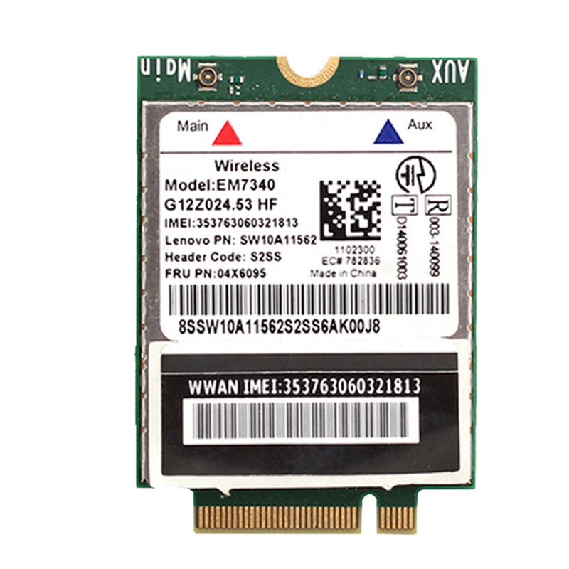 [ Store] ExclusiveEM7340 04X6095 NGFF 4G Module WWan Card 2.4 5G for 10/Helix 2nd Gen/X260 T460/T460