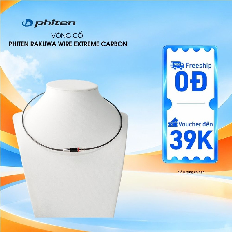 Vòng Cổ Phiten Rakuwa Necklace Wire Extreme Carbon