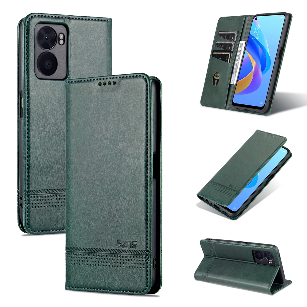 Vỏ điện thoại chống sốc cho Oppo A17 a17k A98 A78 A57 A77 a57s a77s A55 A95 A76 A96 A54 A74 A94 A16 a16s a16k A15 a15s A53 A31 A5 A9 2020 A52 A92 vỏ Nắp gập Có Khe Cắm Thẻ Ví da từ tính