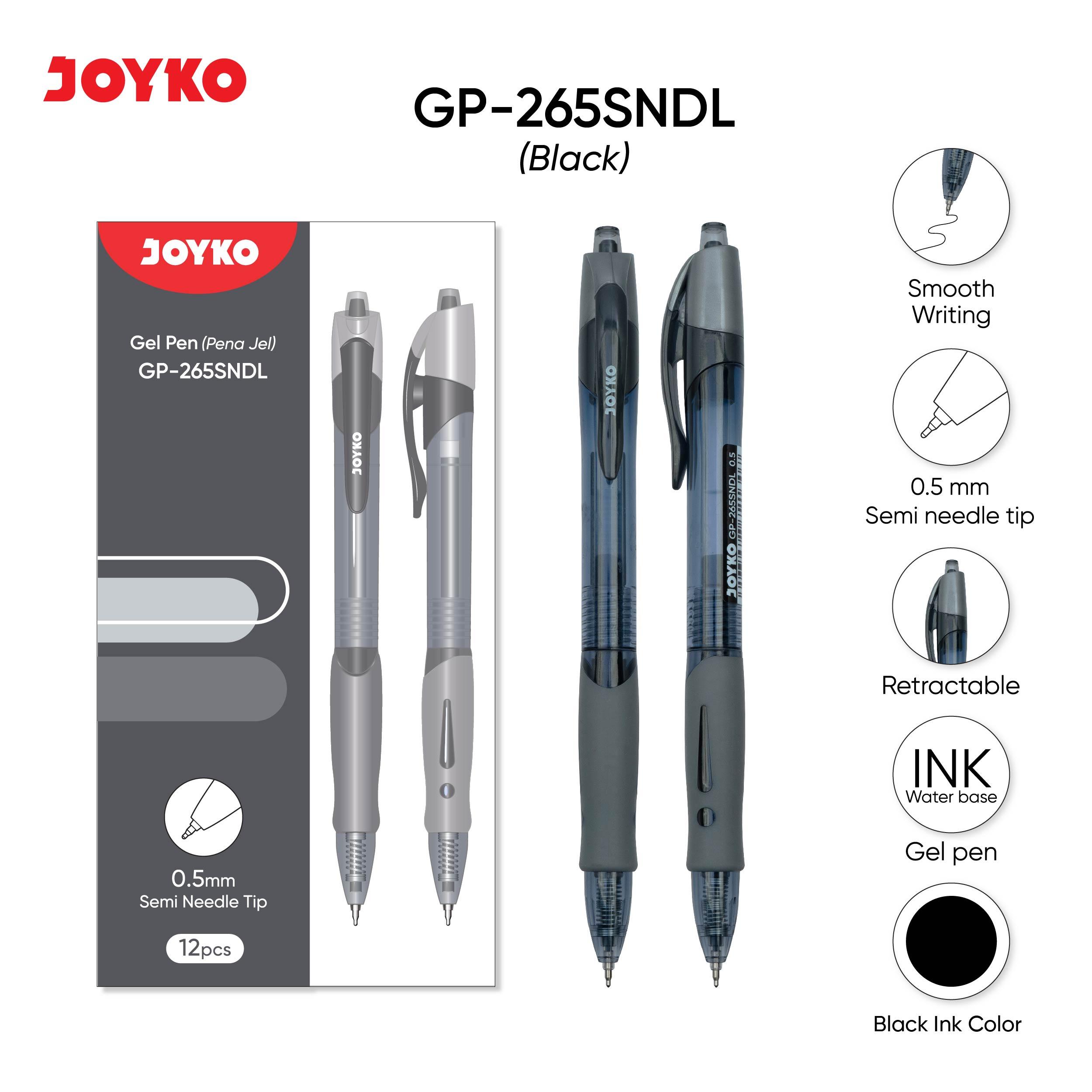 JOYKO Pulpen Gel 1 Pack GP-265SNDL 0.5mm Isi 12 Pcs