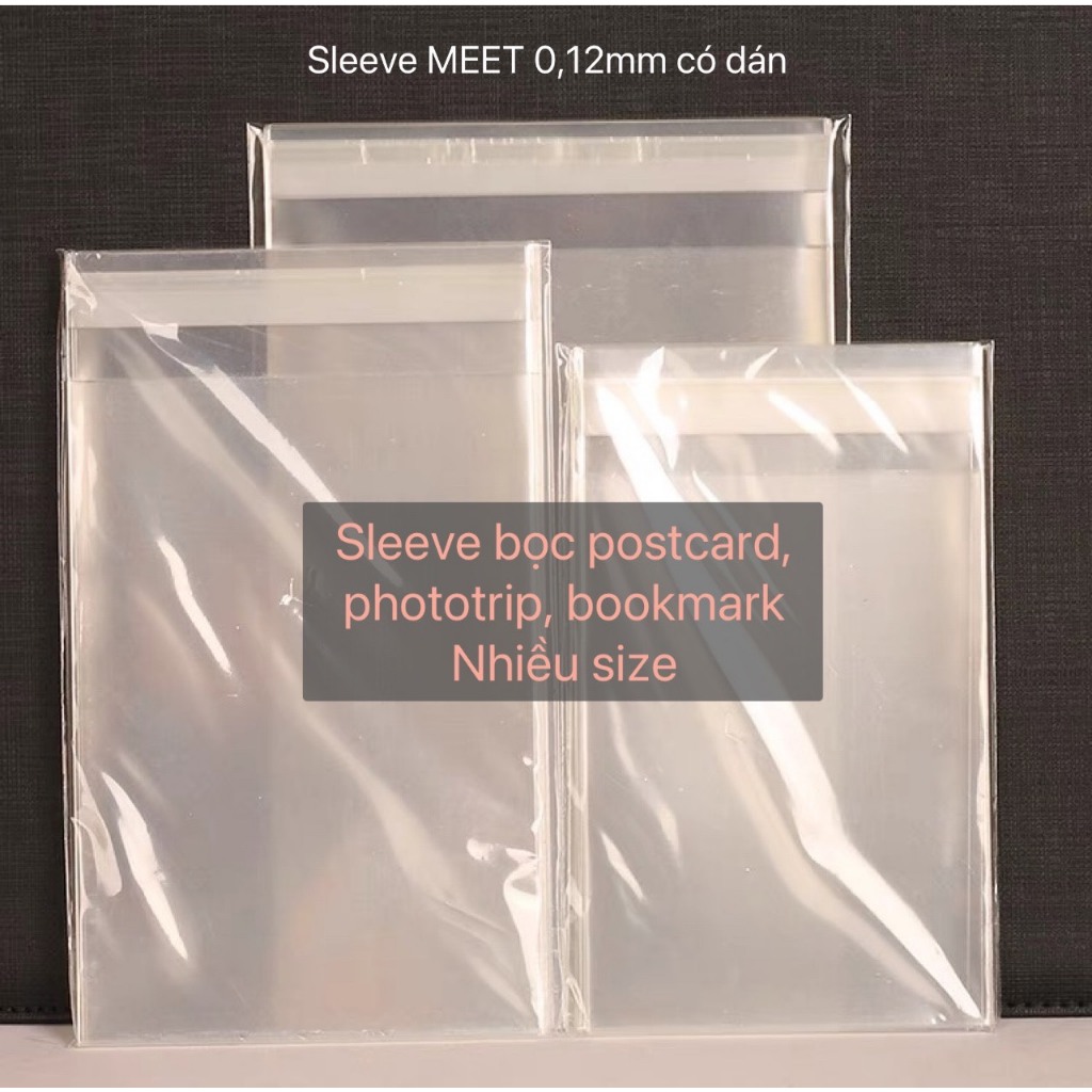 Sleeve MEET bọc postcard, phototrip, bookmark..nhiều kích thước