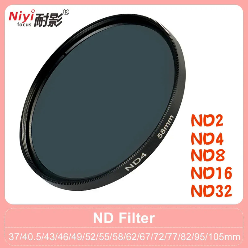 Practical ND Filter Neutral Density Filter ND2 ND4 ND8 ND16 ND32 37Mm 40.5Mm 43Mm 46Mm 49Mm 52Mm 55M
