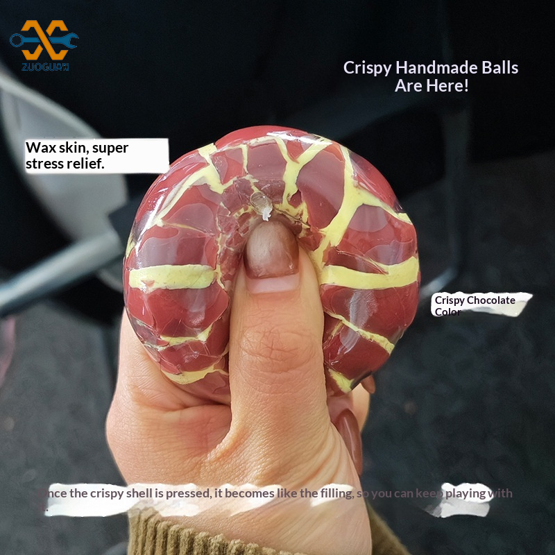 [Zuoguan Squishy Toy Stress Relief Squeeze Ball Handmade Soft Pet Toy with Cracking Sound for Relaxation and Fun,ZUOGUAN Crunchy Stress Relief Squishy Ball Handmade Soft TPR Toy with Cracking Sound for Relaxation and Fun,] ราคา 41 บาท*ส่งฟรี