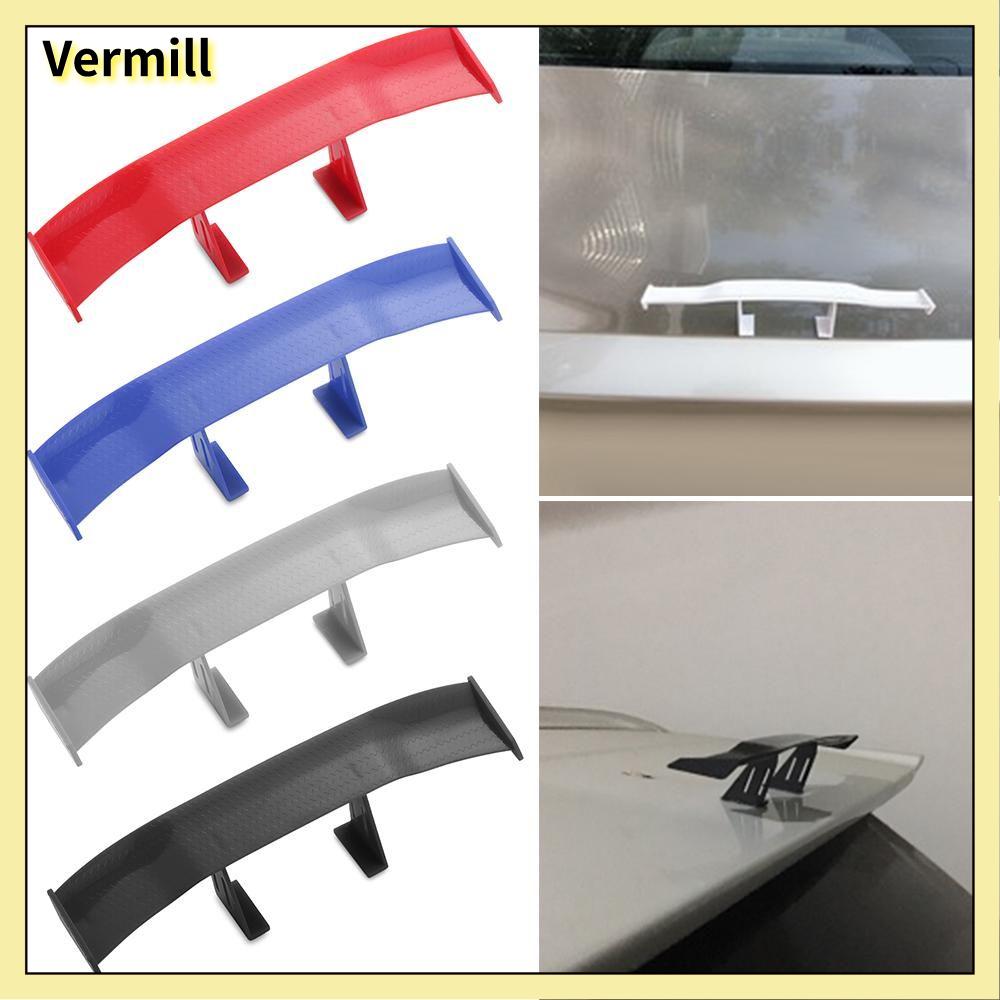 VERMILL  bức Đen / Trắng / Đỏ / Xanh / Xám ABS Spoiler nhỏ Cánh thân sau Trang trí đuôi xe Sợi carbon