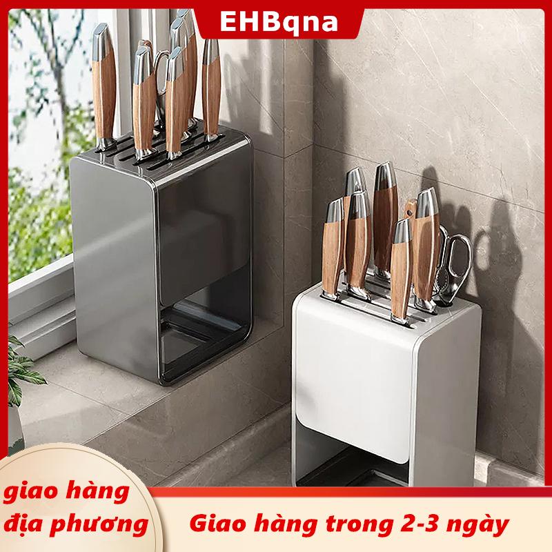 [COD] EHBqna 3PF Ship within 24 hours Giá đỡ dao giá đỡ dao không khoan gắn tường đa chức năng bằng thép không gỉ cho nhà bếp