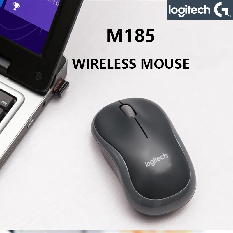 Chuột không dây logitech m185 1000dpi 2.4ghz, đầu nhận usb 24 giờ