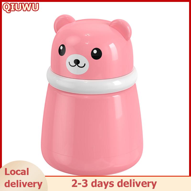 QIUWU Childrens Cute Cartoon Bear Baby Puff Box Talcum Powde Prickly Heat Powde Storage Empty Box Portable Container Travel Daily