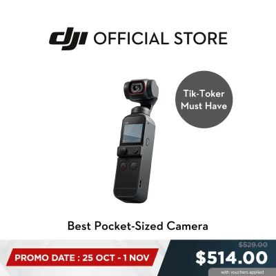 DJI Pocket 2 - 4K Gimbal Stabilized Pocket Size Video Camera Ideal for Vlogging