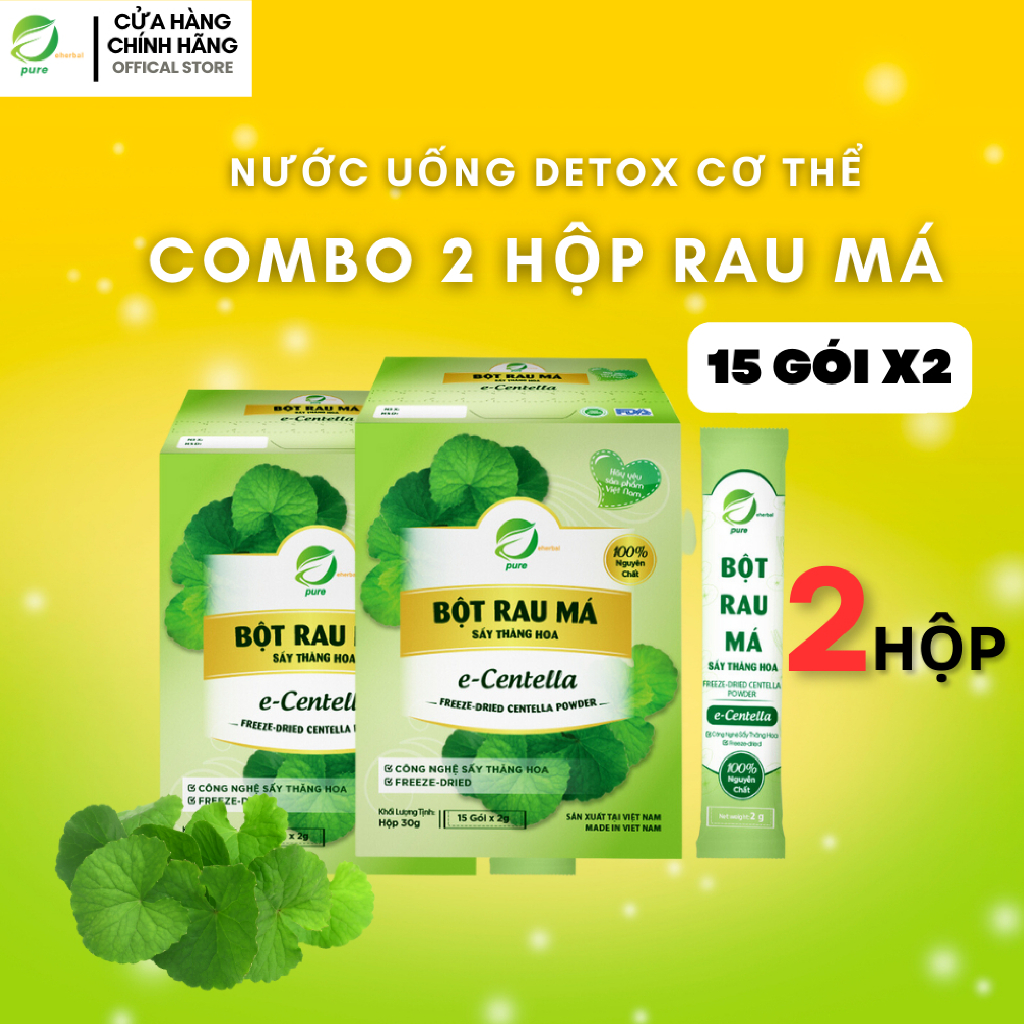 Detox Bột Rau Má Sấy Thăng Hoa e-Centella Eherbal
