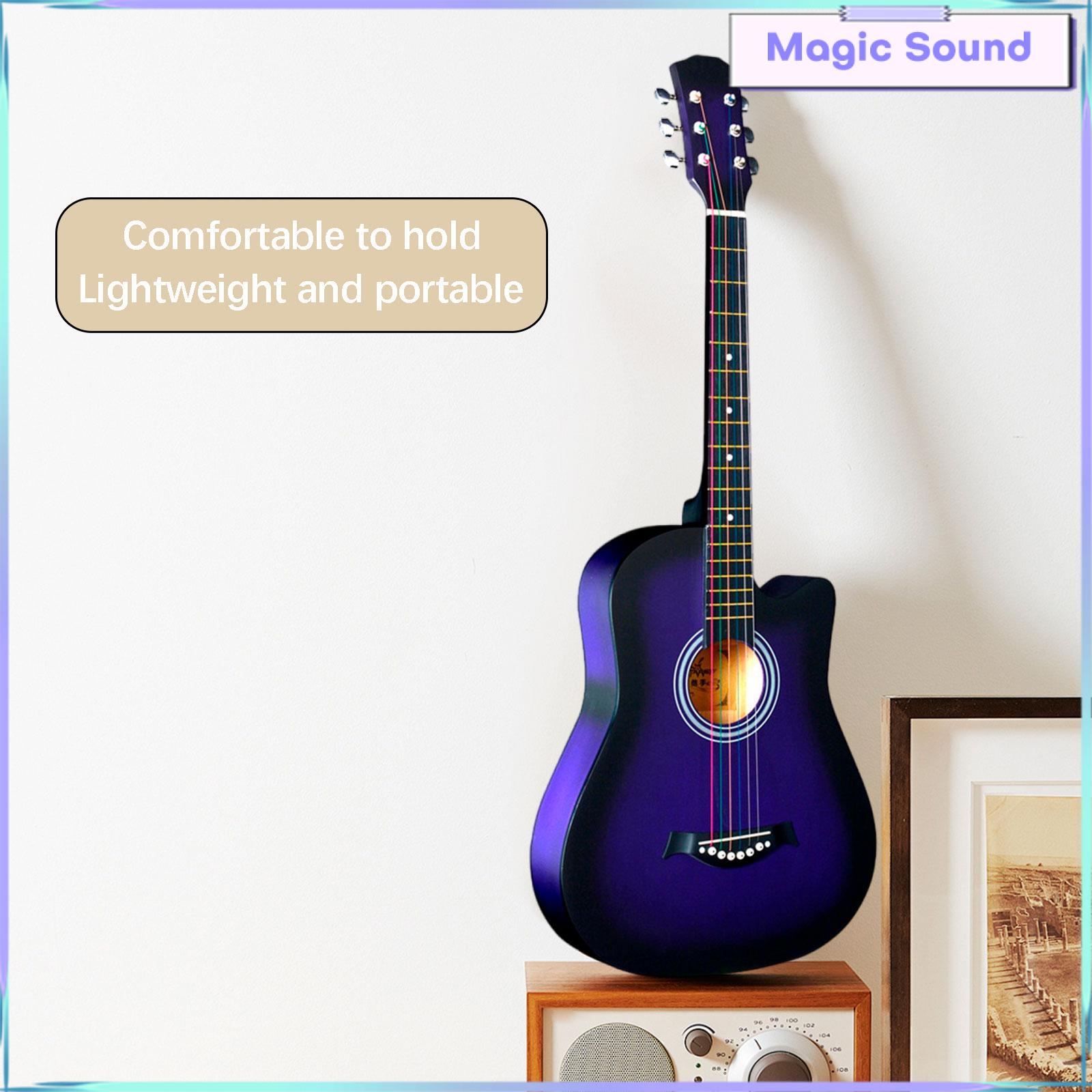 Âm thanh kỳ diệu 38 ''acoustic Guitar gỗ ấm hơn âm thanh sắc nét di động kỹ năng cải thiện dễ dang giữ đồ chơi giáo dục cho quà tặng các lớp học du lịch