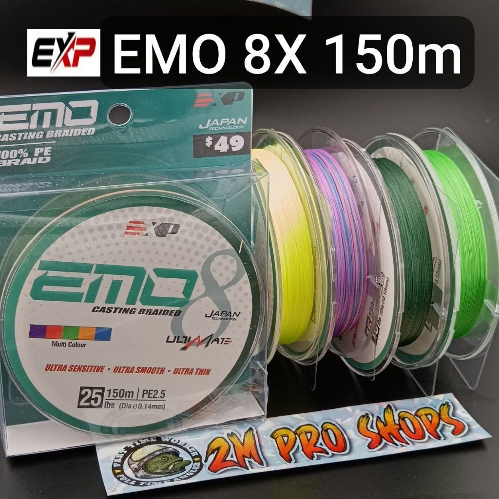 EXP EMO VANGUARD Shock Leader [15LB-80LB] Camo-Pink Tali Leader Fishing Line  Tali Perambut