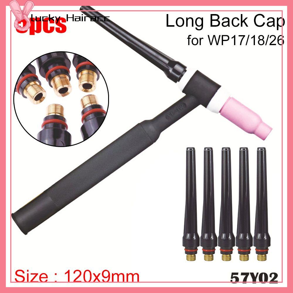 LUCKY HAIRACC 5pcs  Bán Hàn Nguồn Cung Cấp Arc TIG Hàn Ngọn Đuốc WP17/18/26 57Y02 Dài Lại Cap