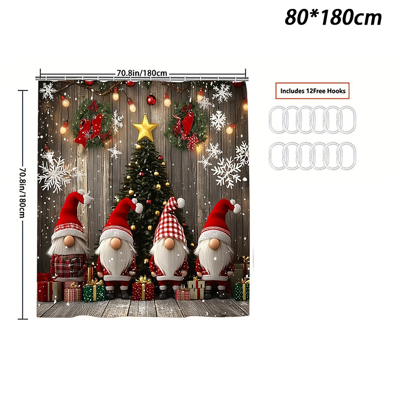 【Flash Sale】 Waterproof Golden Swan Shower Curtain Mildew Resistant Polyester Bathroom Curtain With Rustproof Grommets Home Decor - 8