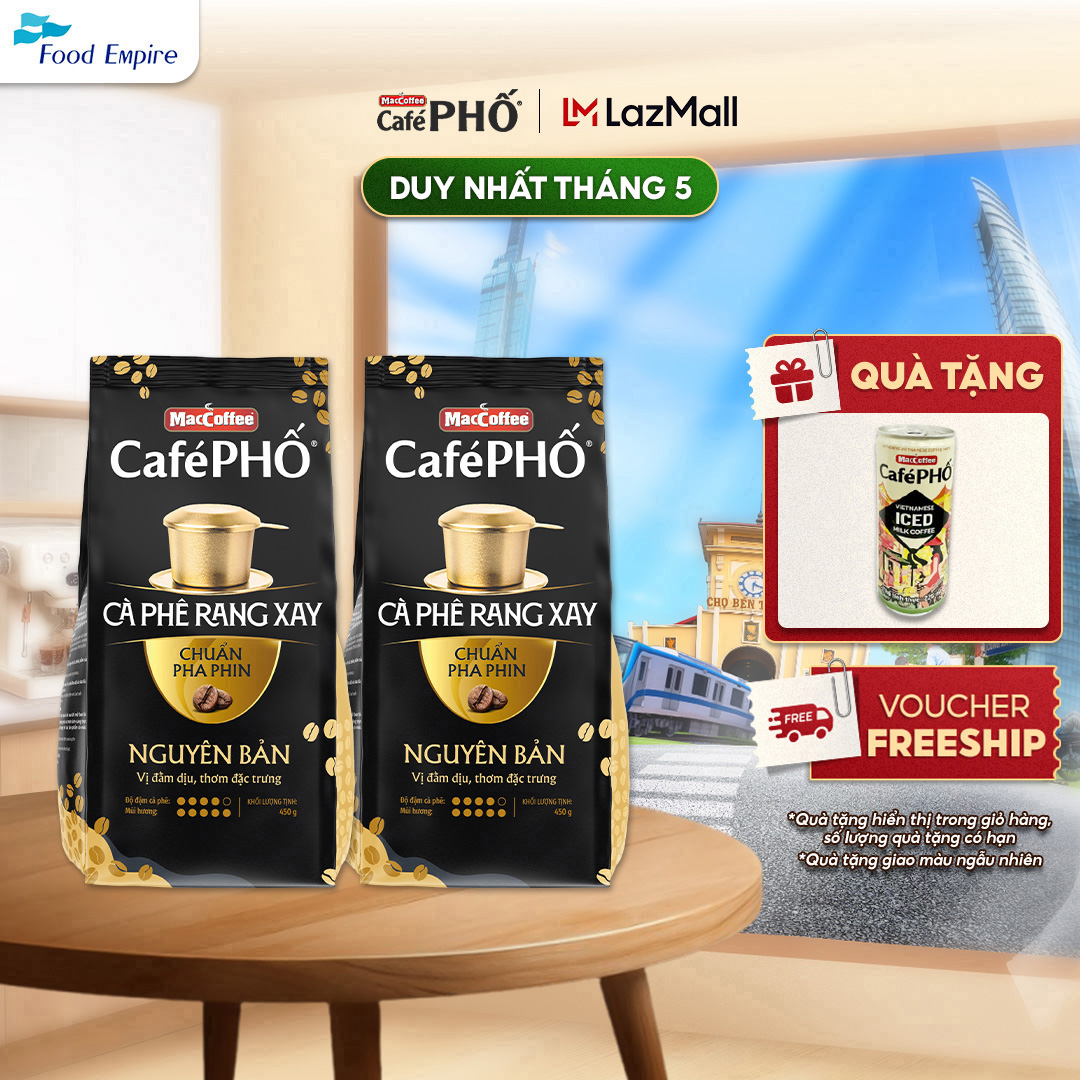 Combo 2 Túi cà phê Phố Rang Xay - MacCoffee 450gr