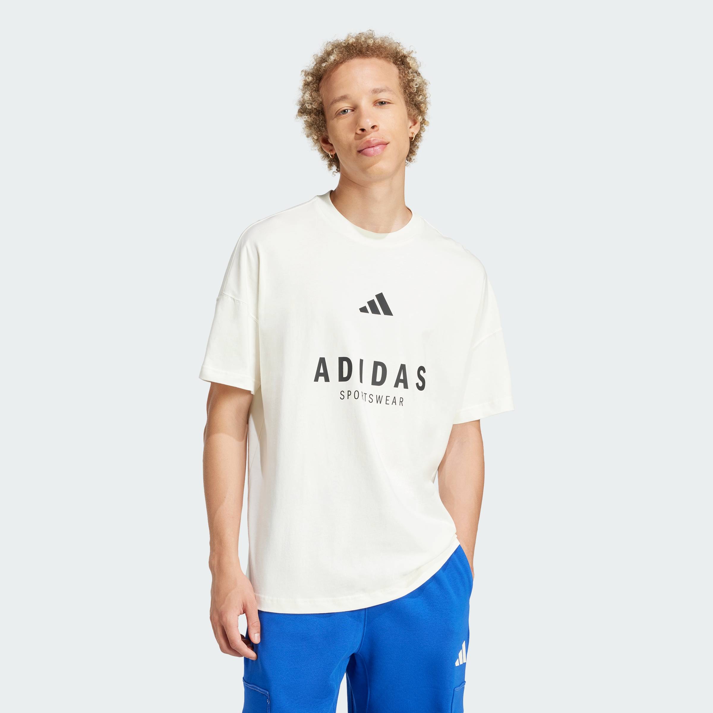 [CHỈ 1-4.11-MUA 3 GIẢM 40%] adidas Lifestyle ALL SZN Graphic Tee Men White JJ3660