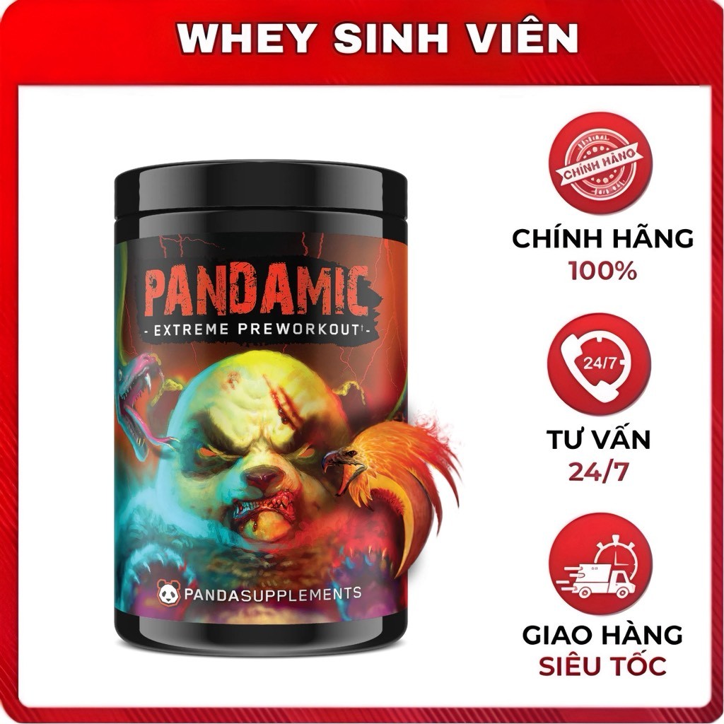 Bột Pandamic Extreme Pre Workout – Thực Phẩm Bổ Sung Trước Tập Hỗ Trợ Sức Mạnh (25 Lần Dùng) Whey sinh vien