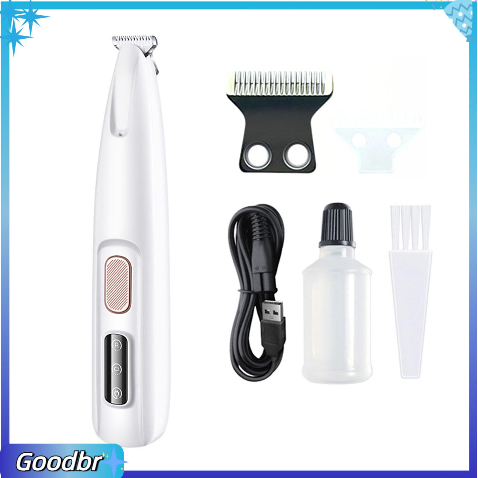 Goodbro Kéo cắt tỉa lông thú cưng Chính Xác Dụng cụ chải lông cho thú cưng Có Thể Sạc Lại Dog Paw Tông Đơ Với đèn LED tiếng ồn thấp chải chuốt điện Công Cụ Cho Bàn Chân Tai Mặt Trong Châu Á