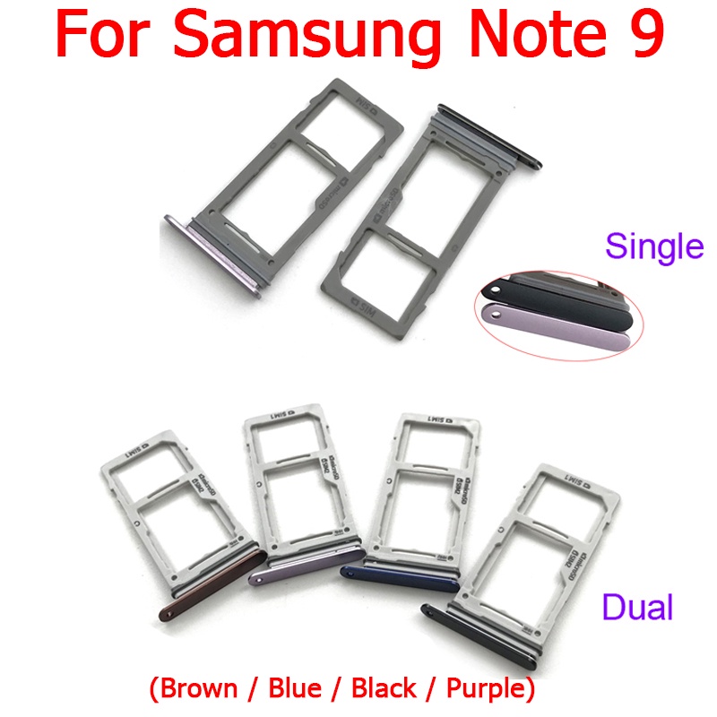 Sim SD khay đựng thẻ S Cho Samsung Galaxy Lưu Ý 9 Kép khay đựng thẻ Micro Sim khay đựng thẻ Khe Cắm Chủ khe cắm Sim Với Pin