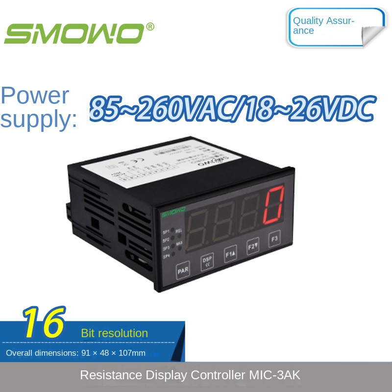Bộ Hiển Thị Số Thông Minh MIC-3AK - SMOWO | Bộ Điều Khiển Cân Băng Tải | Phạm Vi Đo 0~99,99KΩ