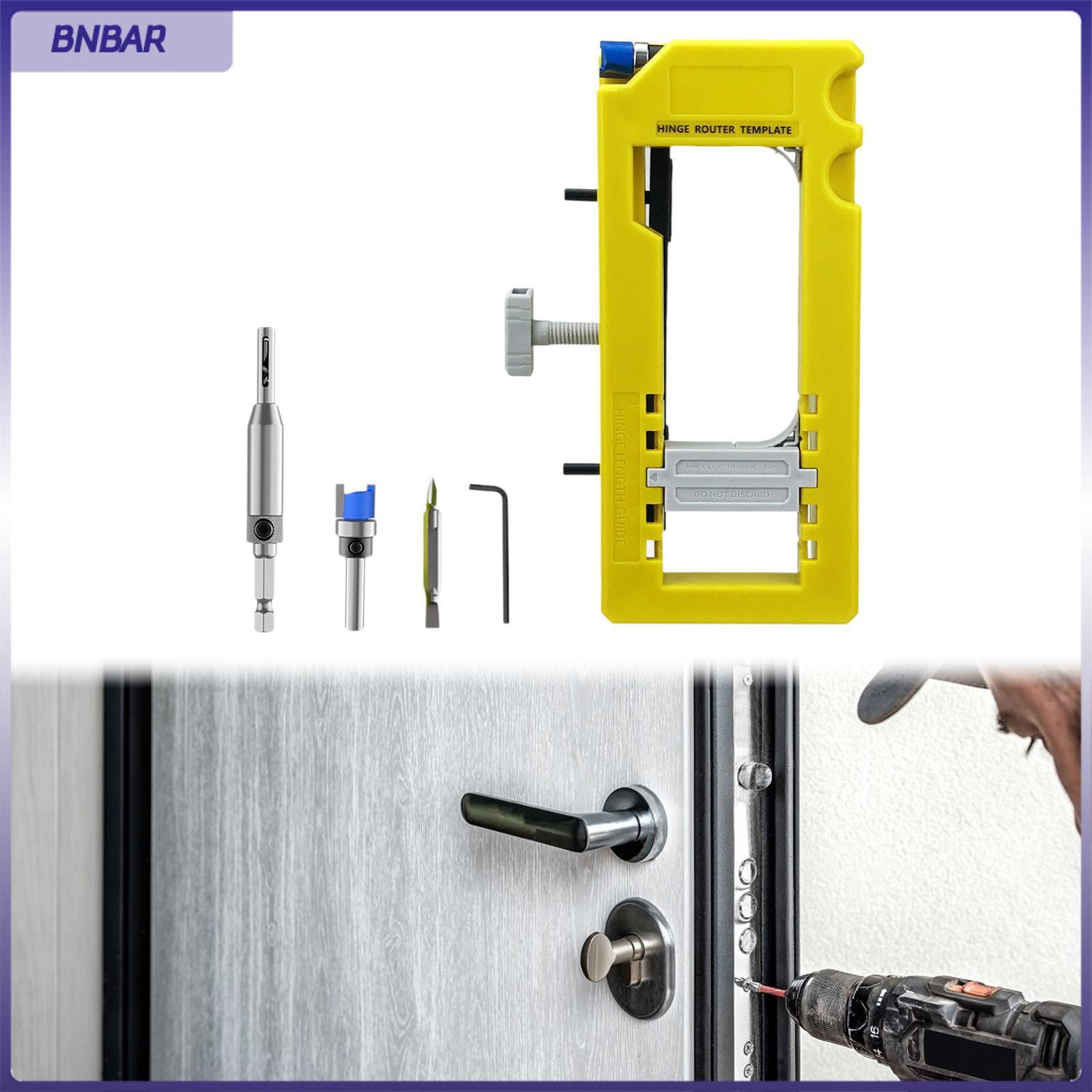 BNBAR Door Hinge Jig Hardware Accessories Mounting Clip High Accuracy Self Centering Hinge Installation Kit Door Hinge Router Template