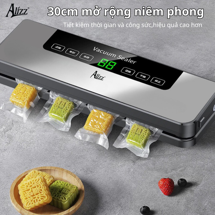 Alizz Al-13887 Automatic Vacuum Sealer – Keeps Food Fresh 5 Times Longer, with Just 1 Touch Button