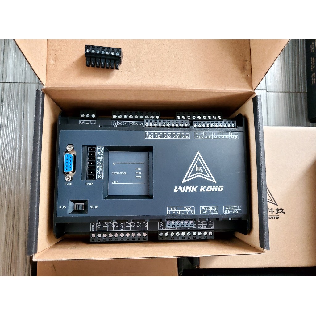 Bộ lập trình PLC LK3U FX3U 14 16 20 24 30 32MT 32MR 48 64 MT MR MRT AD2DA phát xung 4/8 TRỤC RTC Modbus RTU RS485 ADPRW. TGT - FX3U-32MR LK