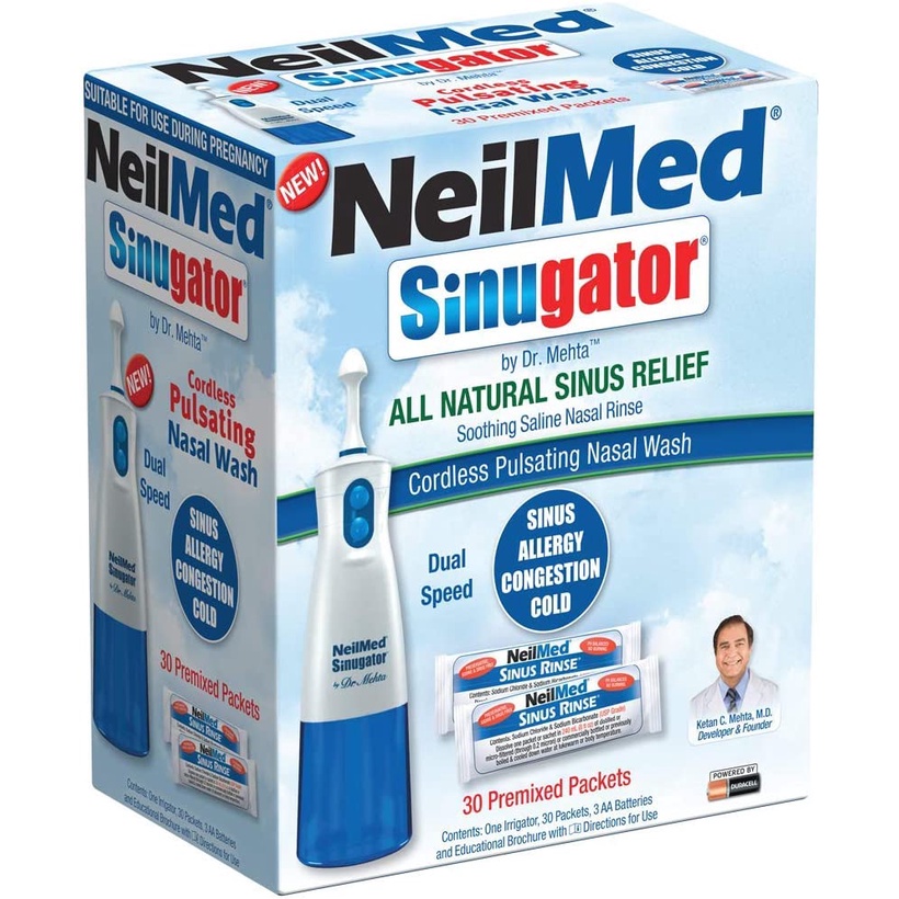 Máy xịt rửa mũi NEILMED SINUGATOR kèm 30 gói muối - SẢN PHẨM CHẤT LƯỢNG CAO SHOP CHỌN LỌC RẤT KĨ HÀNG HÓA ĐẢM BẢO ĐƯỢC YÊU THÍCH TRÊN THỊ TRƯỜNG MỜI KHÁCH YÊU ỦNG HỘ TRẢI NGHIỆM VÀ CHO SHOP ĐÁNH GIÁ NHÉ