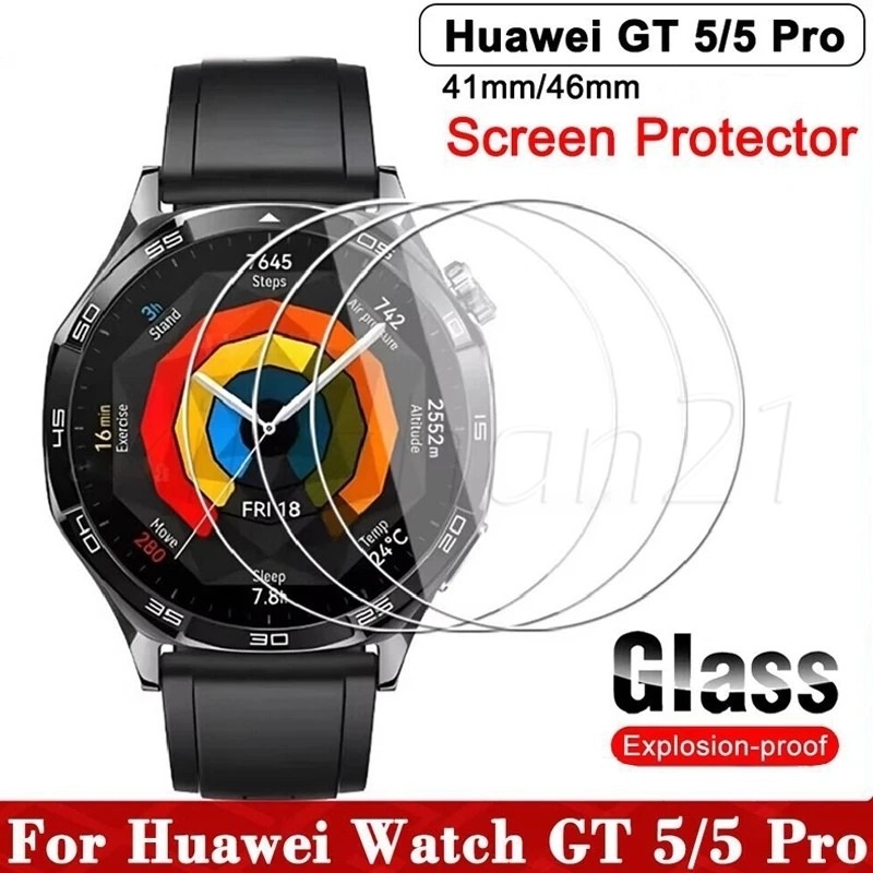 Bọc hoàn toàn bảo vệ màn hình cho Huawei xem GT 5 41mm/46mm Kính cường lực chống chống trầy xước phim cho Huawei xem GT5