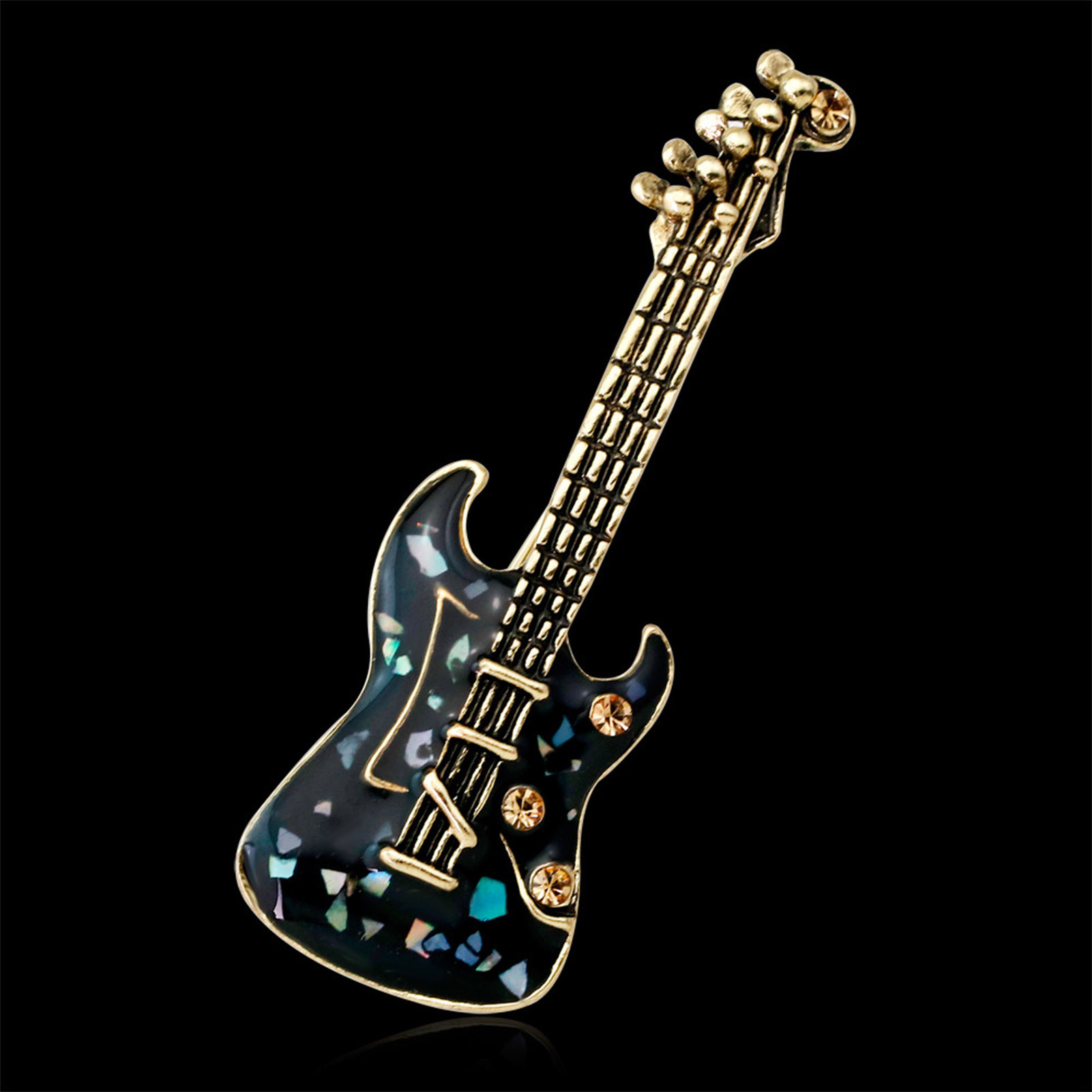 Trò đàn guitar hợp kim retro retro trâm cài guitar đầy màu sắc cho Giáng sinh và món quà năm mới IIU-VN - 3