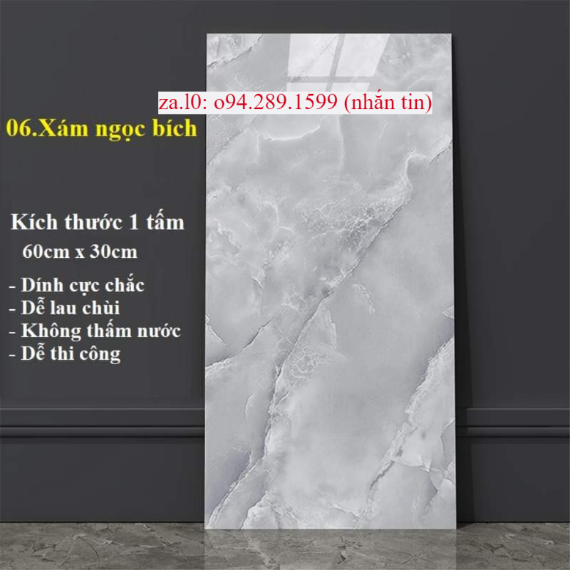 10 Tấm ốp tường PVC vân đá 30x60 có sẵn keo Miếng dán tường giả đá cao cấp giả gạch men giá rẻ