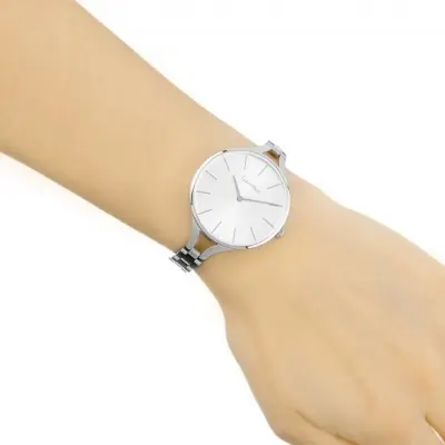 [Pre-Order] Calvin Klein Graphic Silver 36mm Dial Silver Stainless Steel Bracelet Watch Womens Ladies Quartz Watch K7E23146